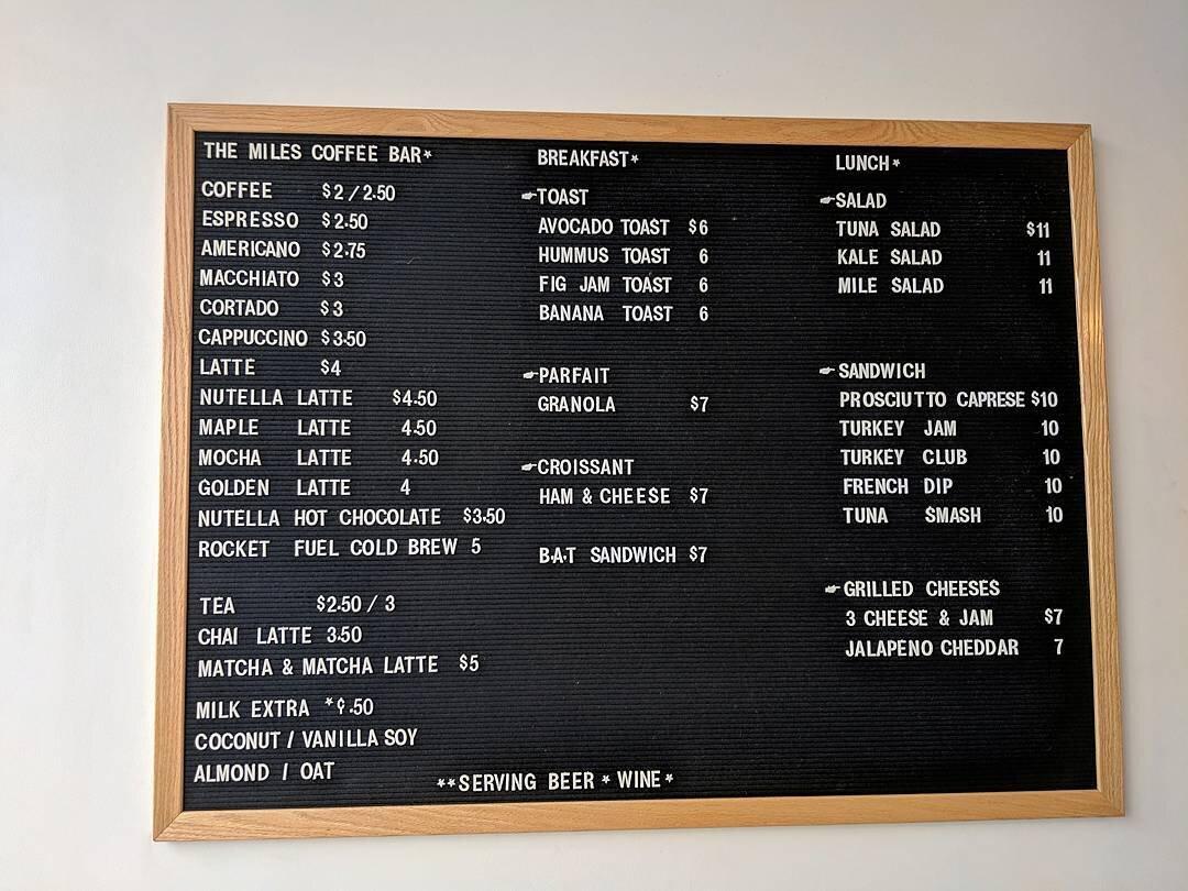 Coffee Bar Full Menu