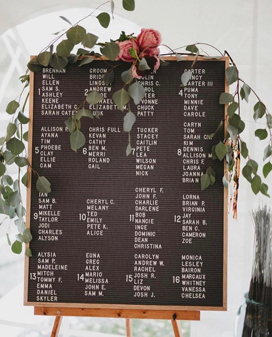 Wedding Seating Chart